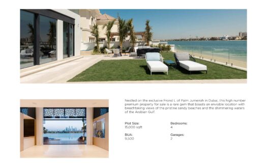 High Number Premium Frond L Villa of Palm Jumeirah in Dubai